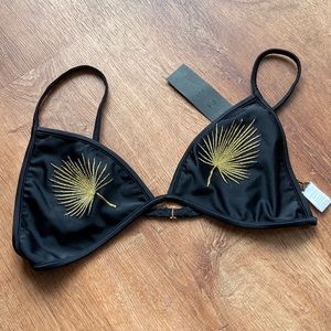 Mary Grace Swim MGS Black Triangle Bikini Top